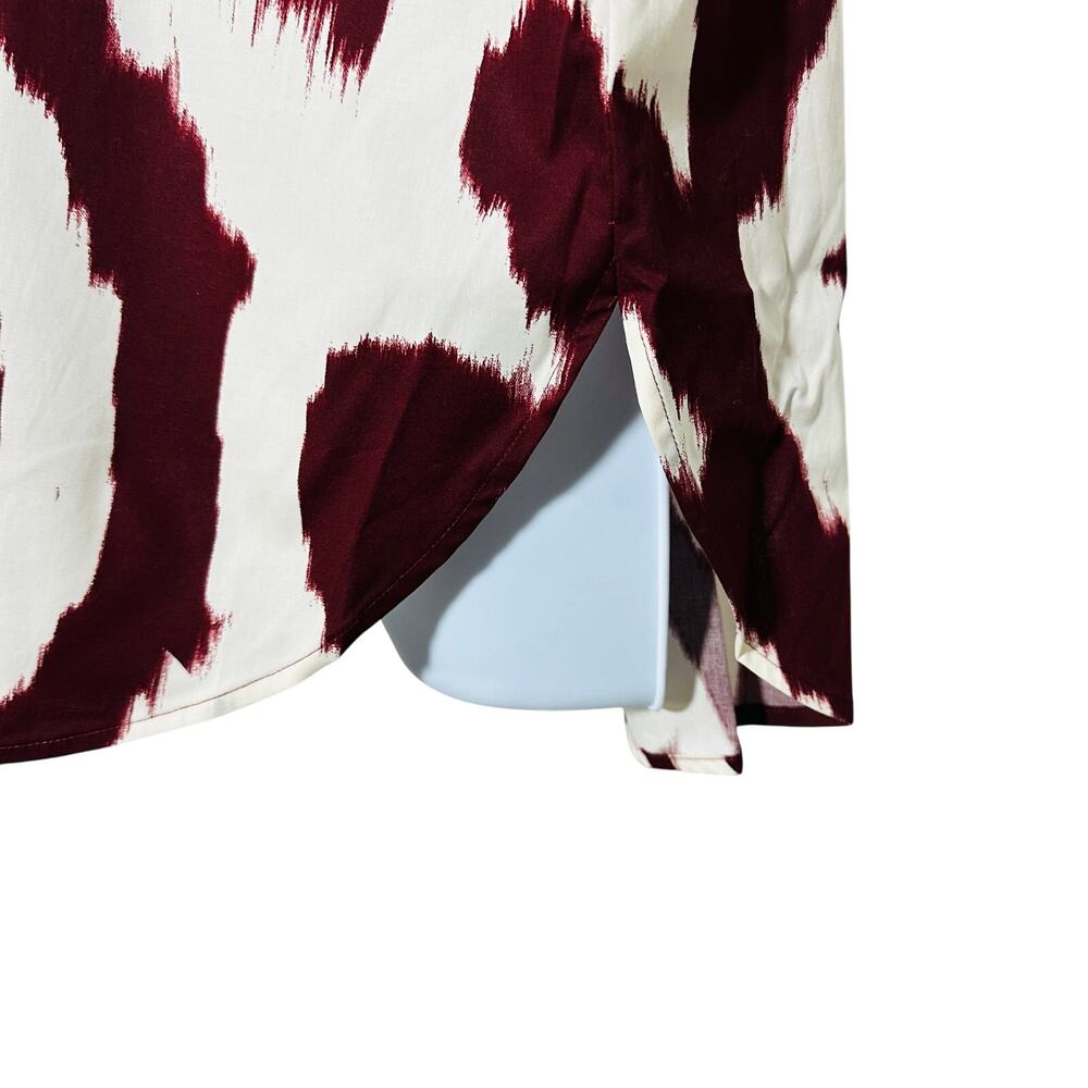 Printed Tapered Sleeveless Button Up Shirt - Picture 8 of 10